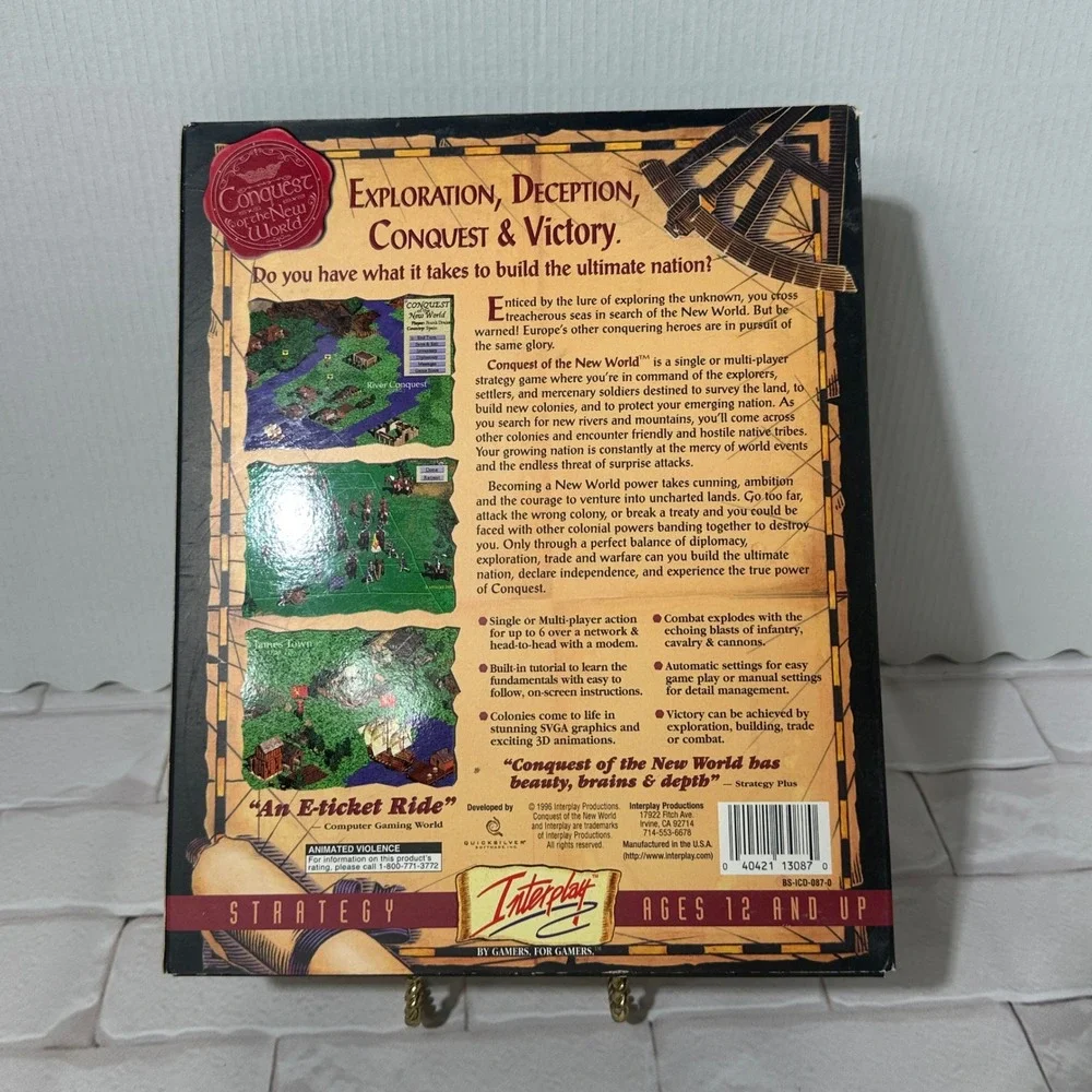 Conquest of the New World PC CD ROM‎ Strategy Game Interplay 1996 Vintage